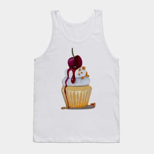 hand drawn cherry cupcake Tank Top